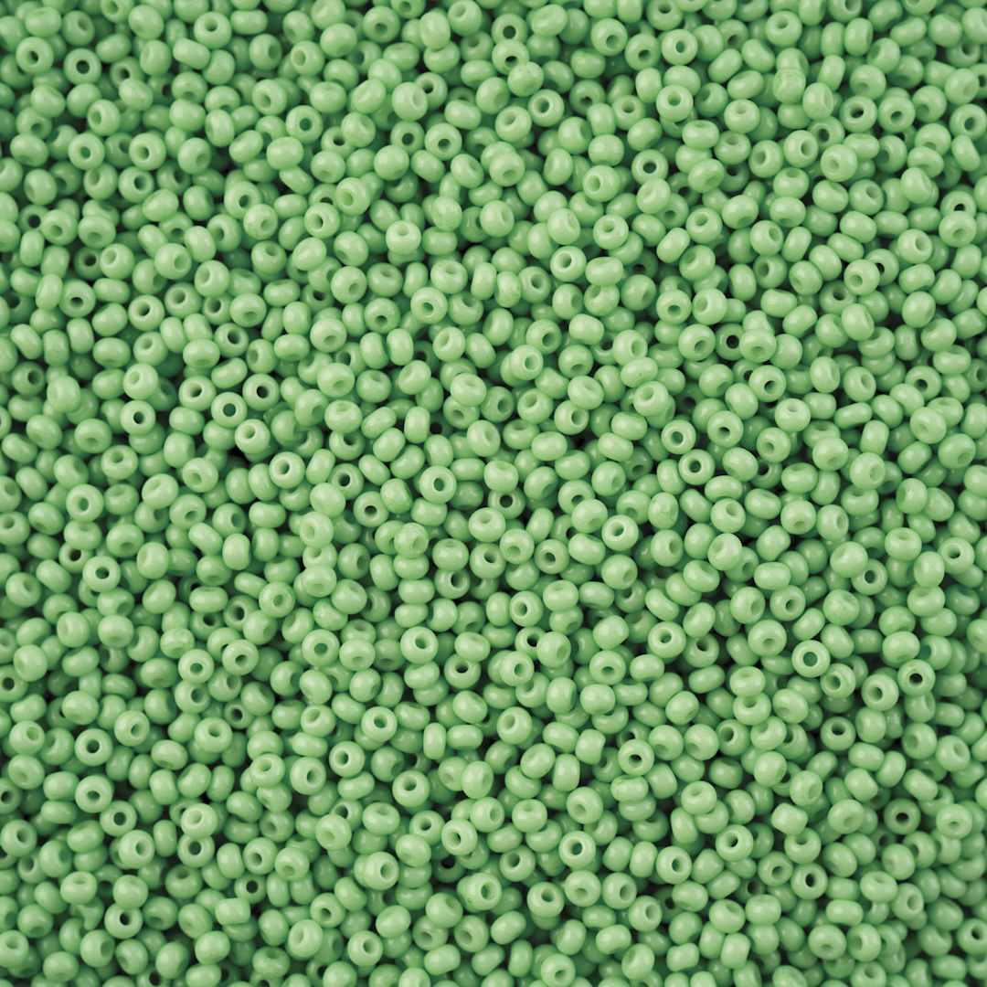 Open in modal - John Bead Solgel Chalk Dyed Czech Seed Beads - 11/0, Dark Green