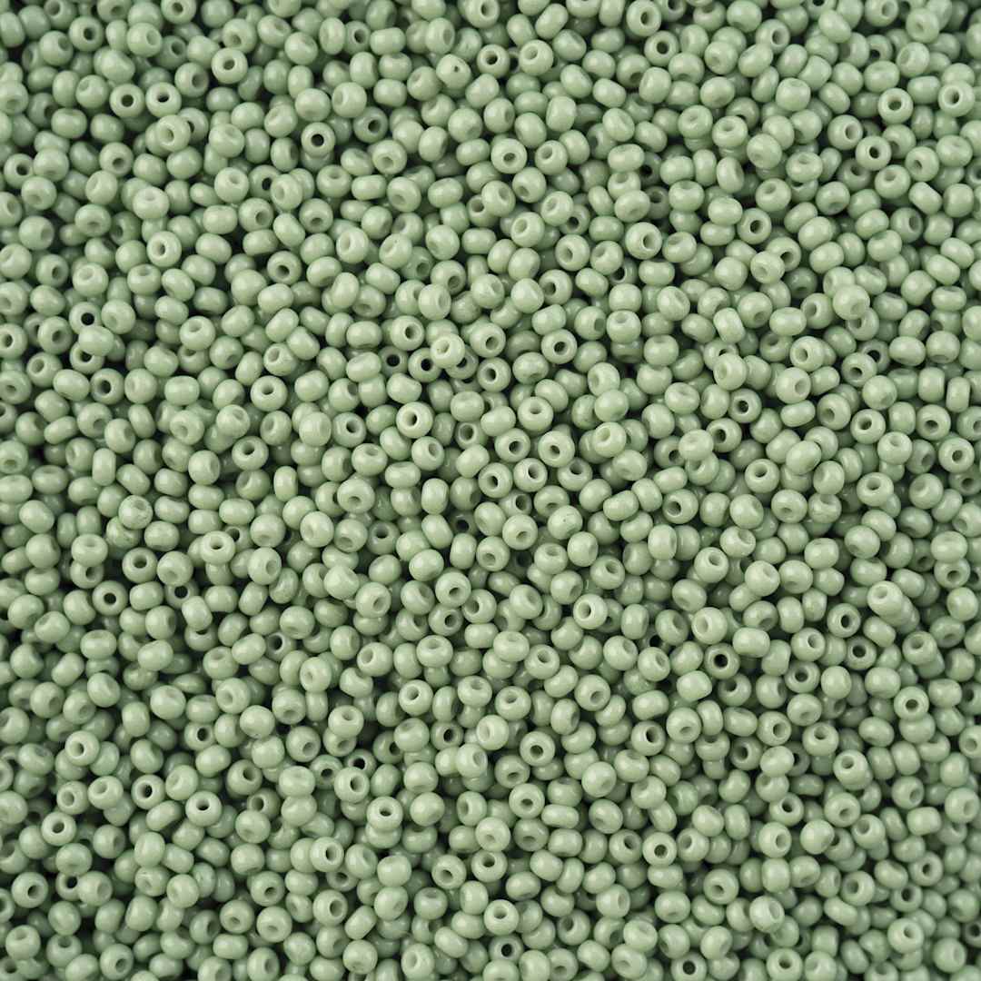Open in modal - John Bead Solgel Chalk Dyed Czech Seed Beads - 11/0, Eucalyptus