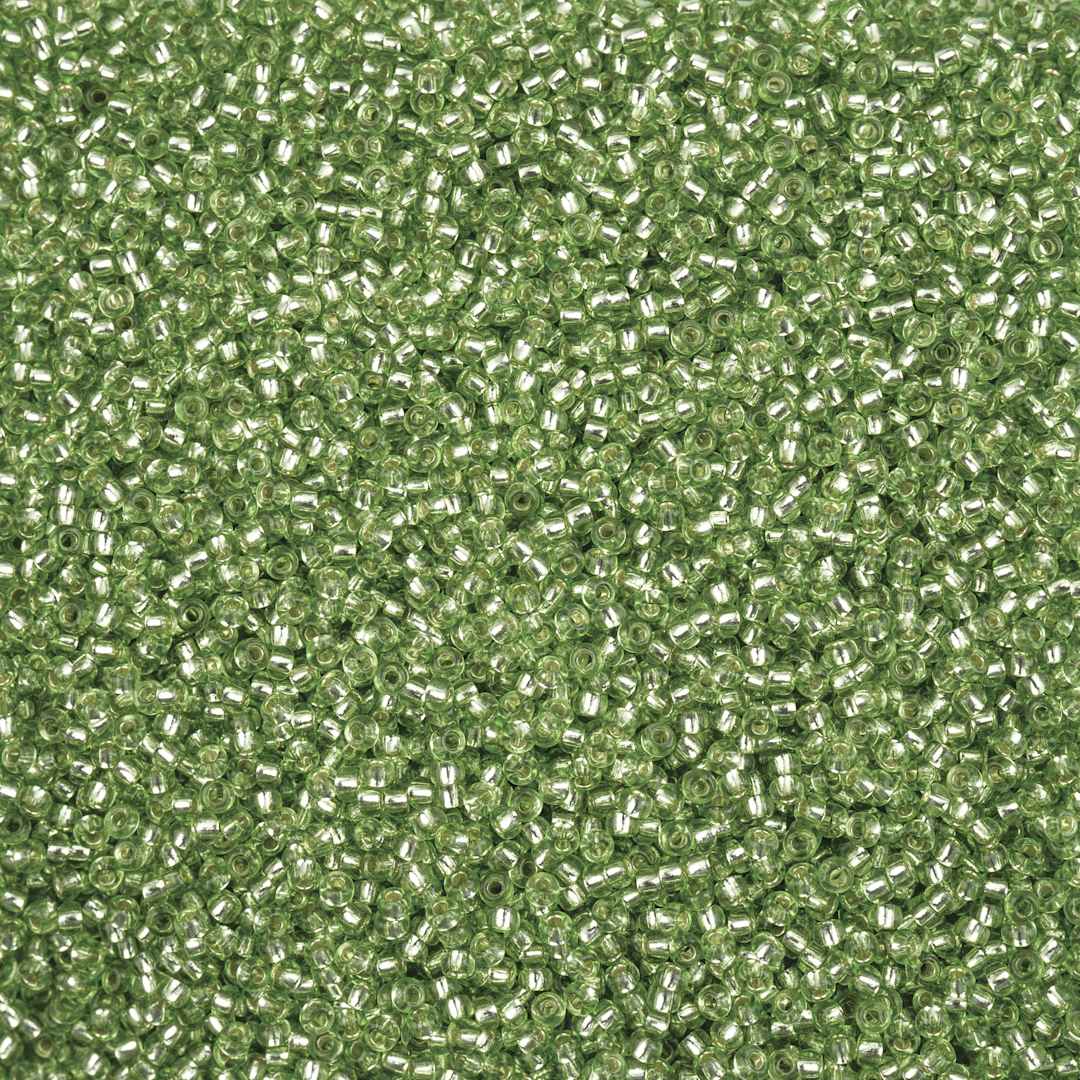 Open in modal - John Bead Solgel Czech Seed Beads - S/L, Dark Green