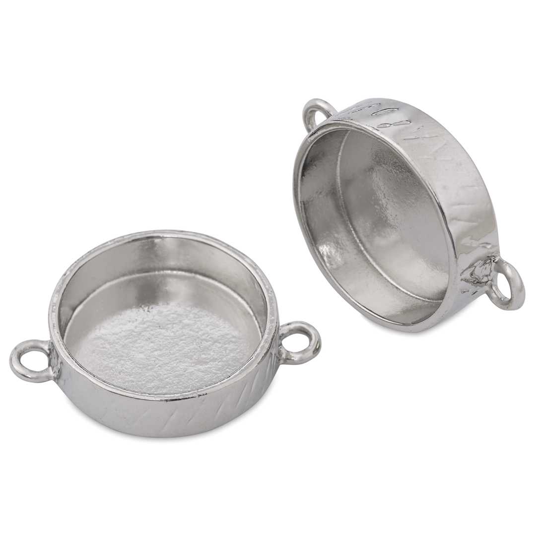 Open in modal - Ranger Ice Industrial Bezel - Circle, Small, Sterling Silver, Pkg of 2