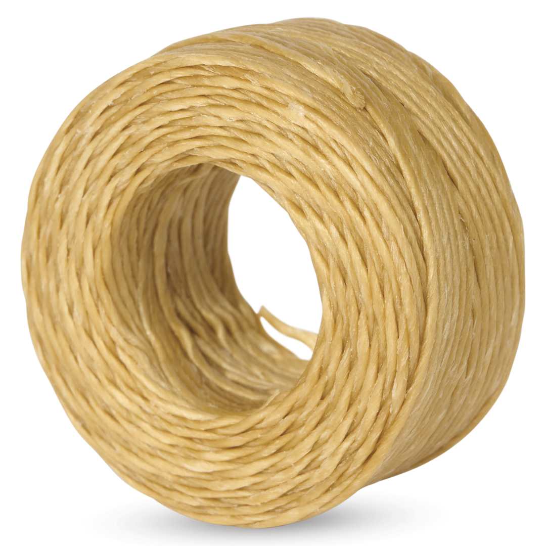 Open in modal - Hemptique Silky Smooth Waxed Thread - Natural, 1 mm, 25 yds