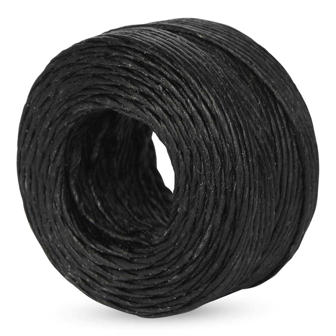 Open in modal - Hemptique Silky Smooth Waxed Thread - Black, 1 mm, 25 yds