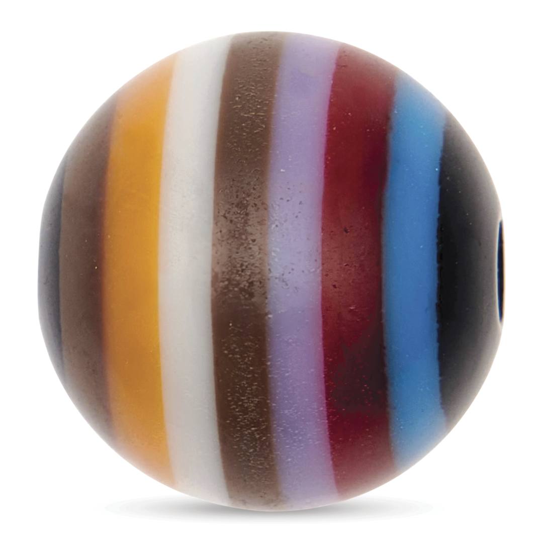 Open in modal - Rico Design Itoshii Plastic Bead - Striped Pearl, Purple Mix, 15 mm Dia.