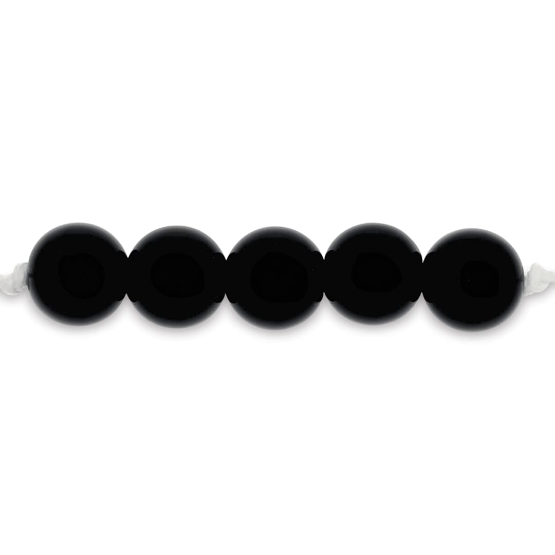 Open in modal - Rico Design Itoshii Plastic Beads - Black, 10 mm Dia.