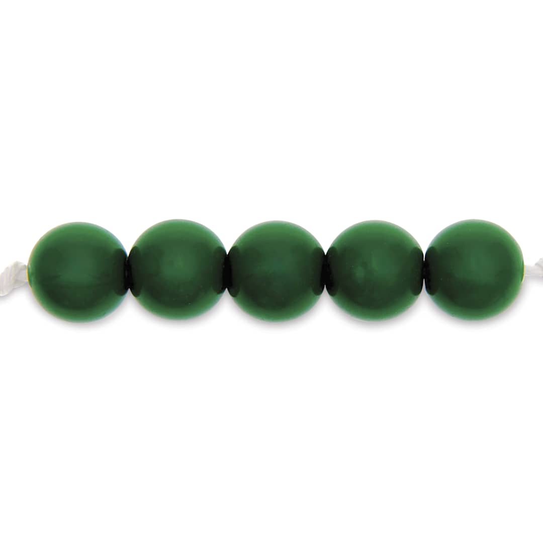 Open in modal - Rico Design Itoshii Plastic Beads - Dark Green, 10 mm Dia.