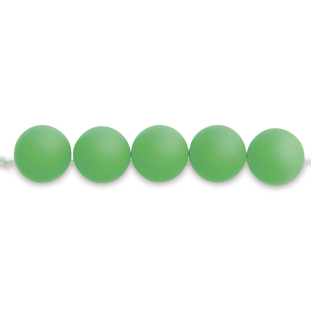 Open in modal - Rico Design Itoshii Plastic Beads - Neon Green, 8 mm Dia.