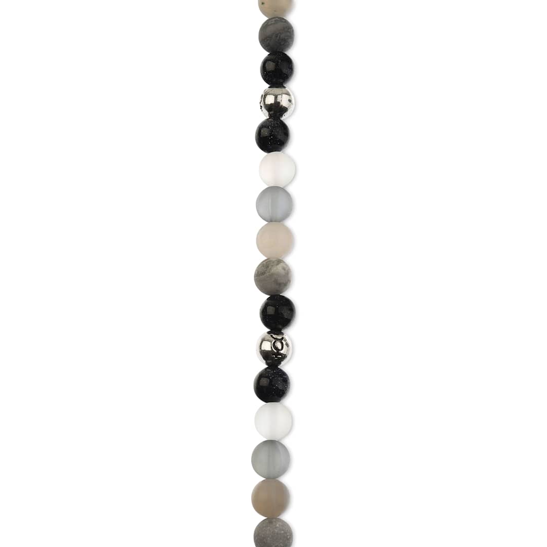 Open in modal - John Bead Solar System Glass Bead Strand - Mercury, 8 mm Dia.