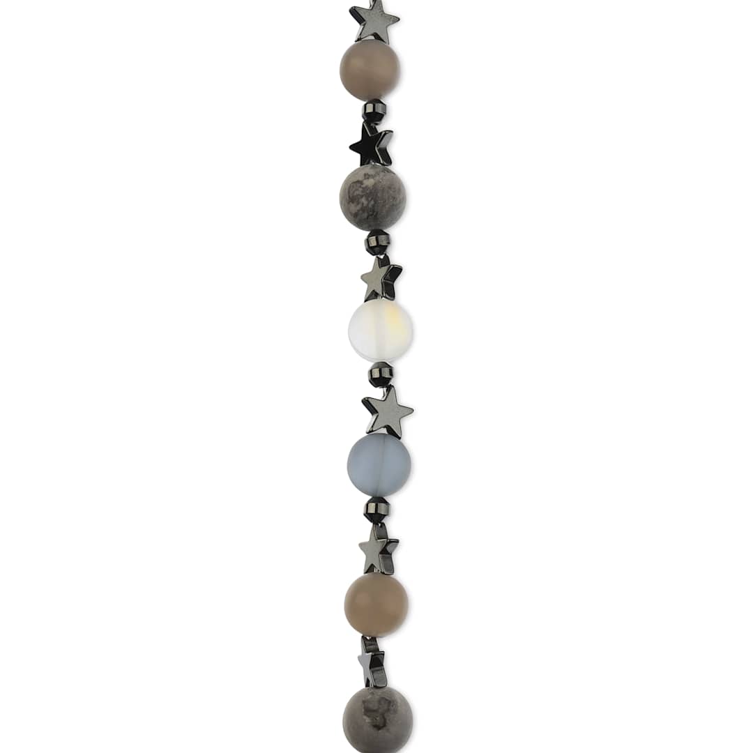 Open in modal - John Bead Solar System Glass Bead Strand - Mercury, 10 mm Dia.