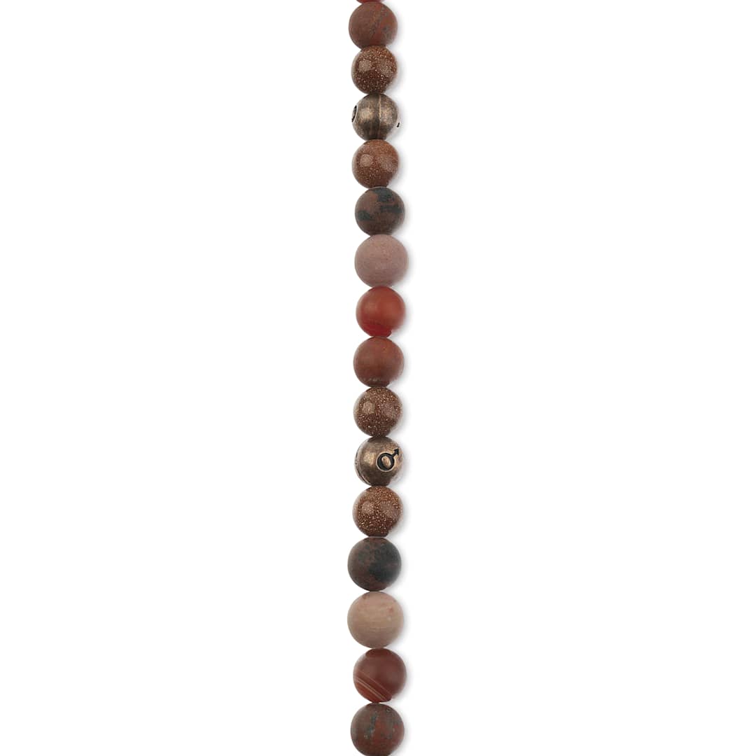 Open in modal - John Bead Solar System Glass Bead Strand - Mars, 8 mm Dia.