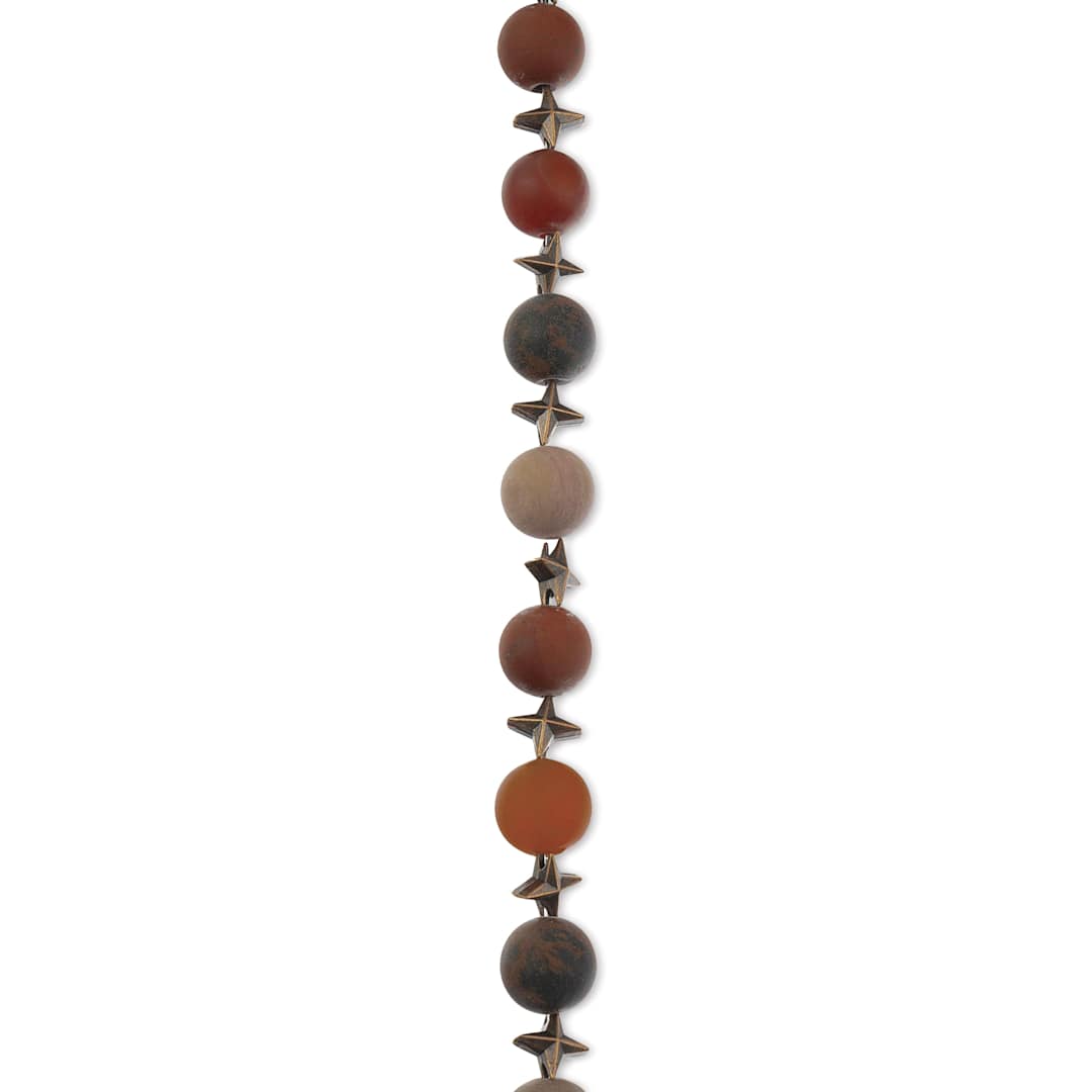 Open in modal - John Bead Solar System Glass Bead Strand - Mars, 10 mm Dia.