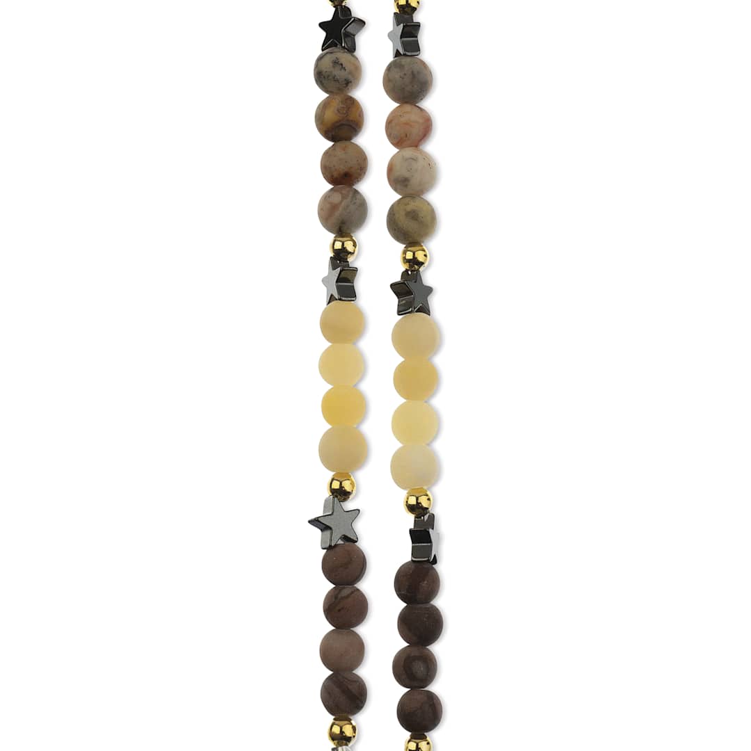 Open in modal - John Bead Solar System Glass Bead Strand - Saturn, 6 mm Dia.