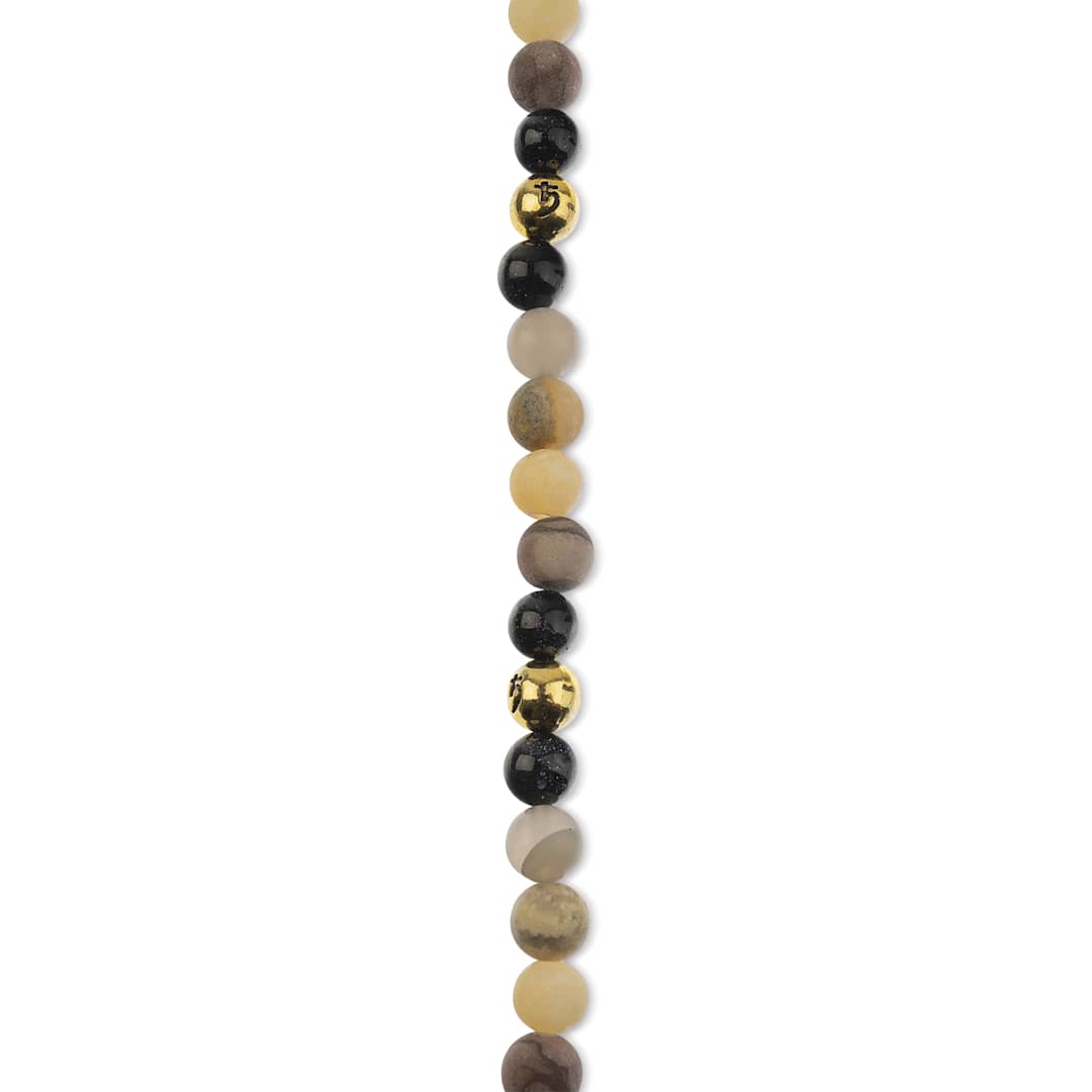 Open in modal - John Bead Solar System Glass Bead Strand - Saturn, 8 mm Dia.
