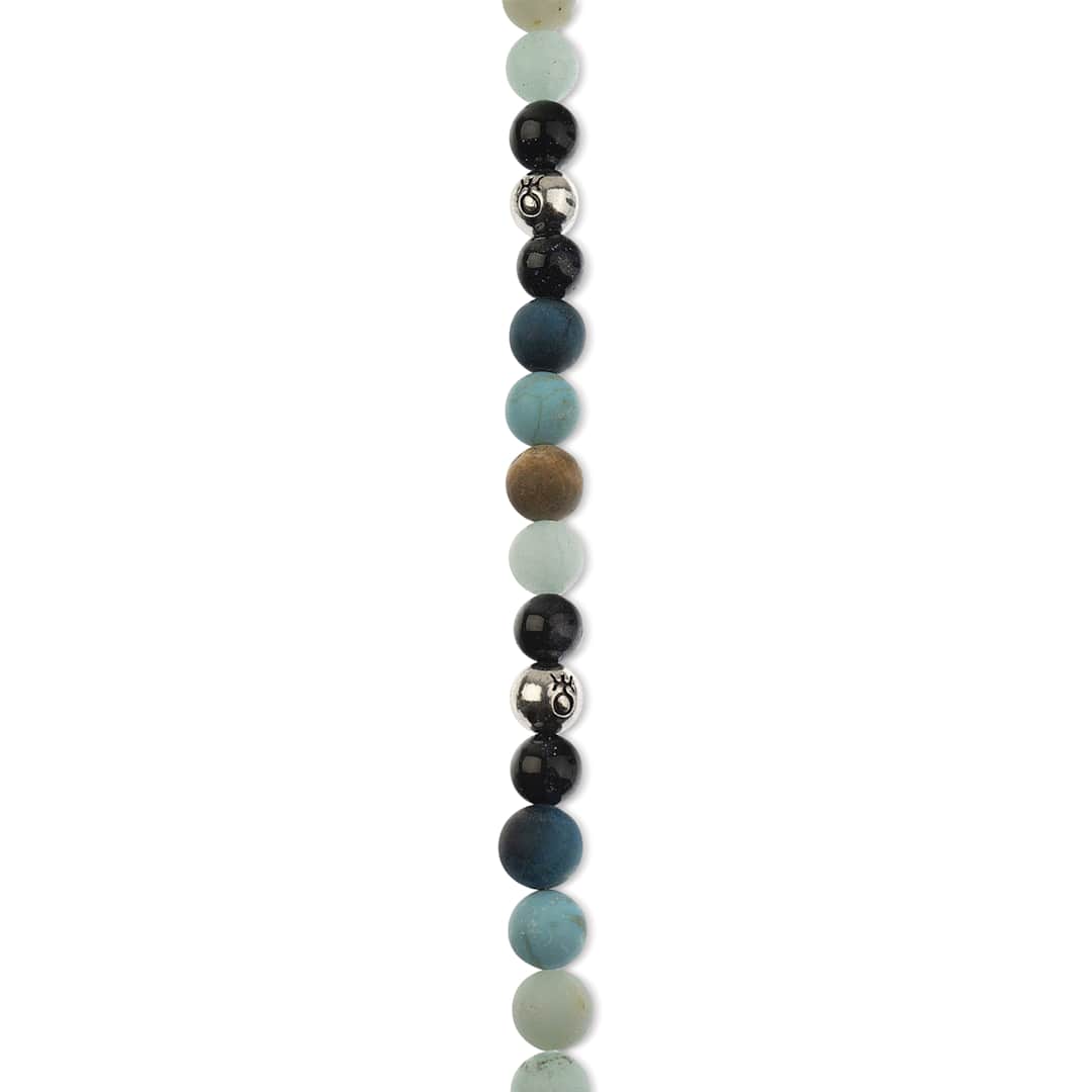 Open in modal - John Bead Solar System Glass Bead Strand - Uranus, 8 mm Dia.