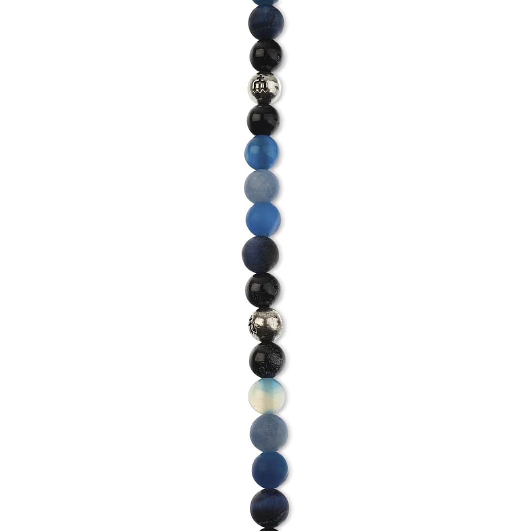 Open in modal - John Bead Solar System Glass Bead Strand - Neptune, 8 mm Dia.