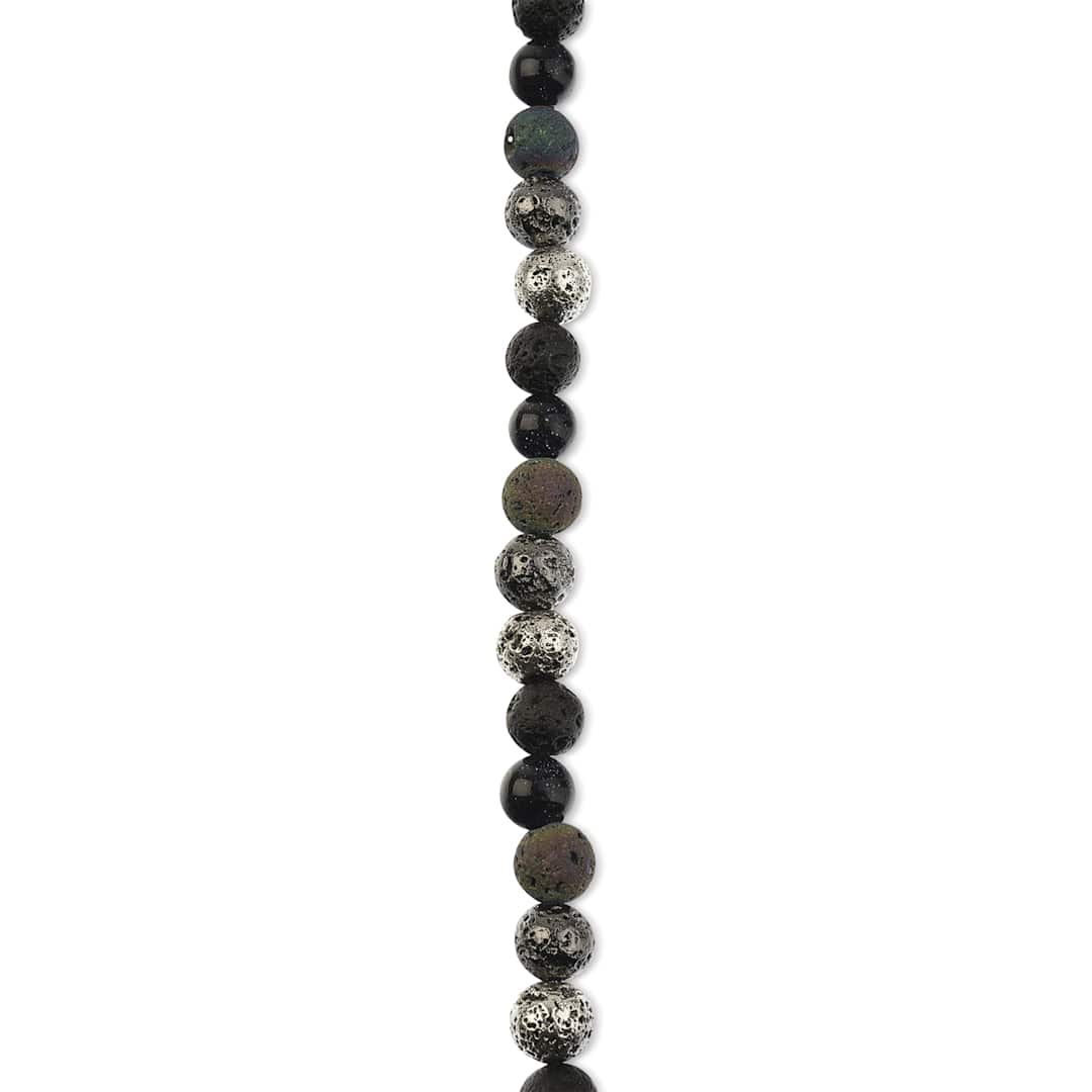 Open in modal - John Bead Solar System Glass Bead Strand - Comets, 8 mm Dia.