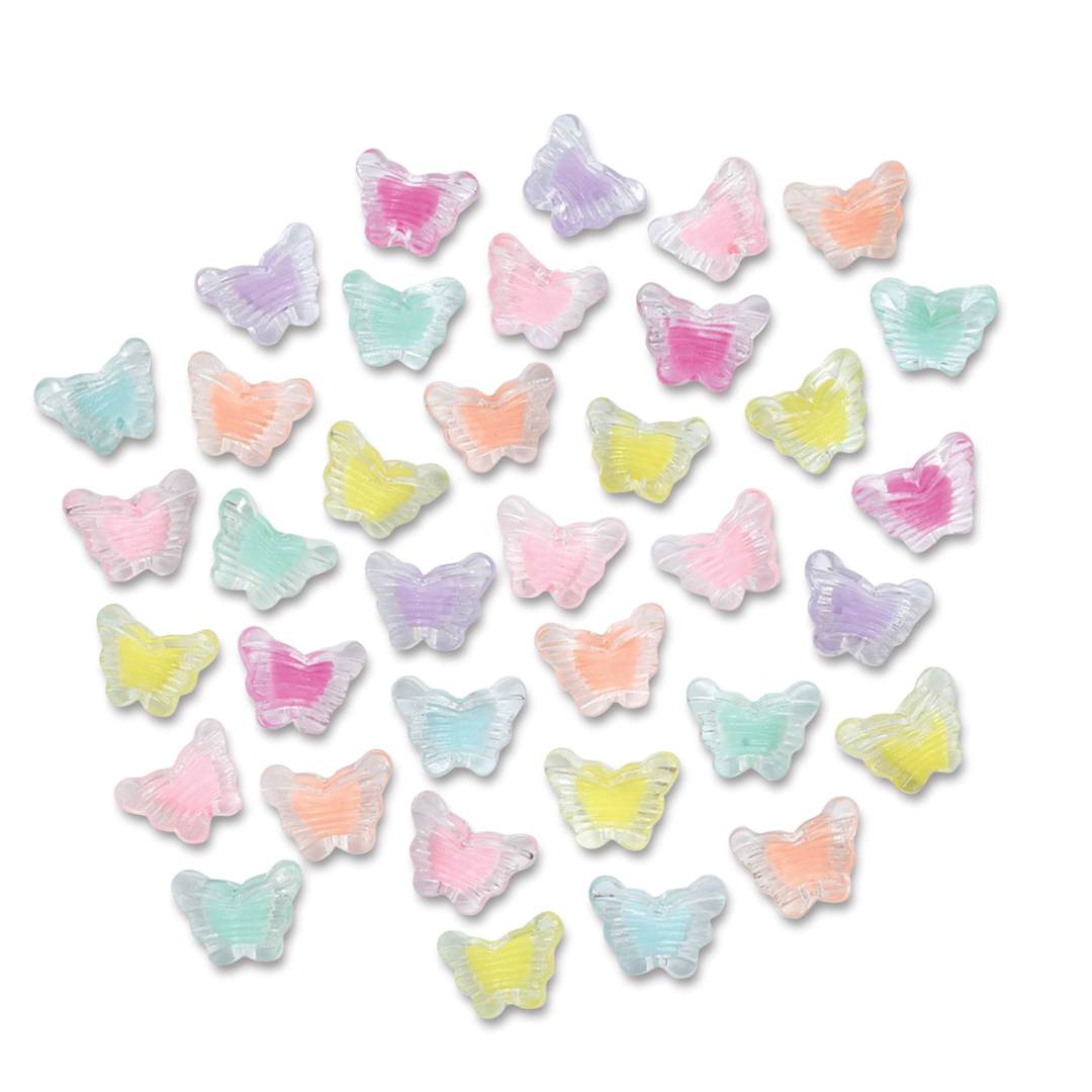 Open in modal - Craft Medley Fashion Acrylic Beads - Butterfly Groove, 0.9 oz 