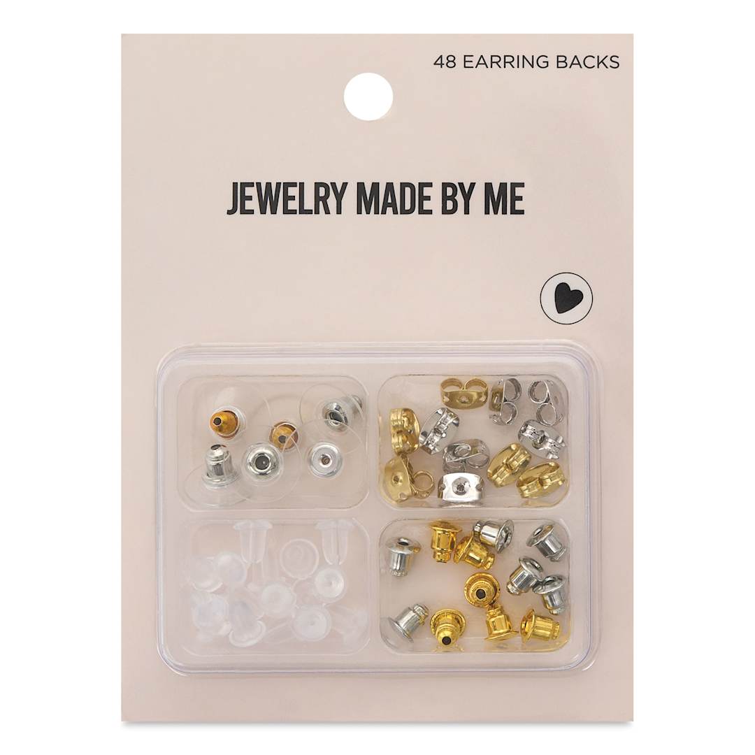 Open in modal - Jewelry Made By Me Earring Backs - Pkg of 48 front of packaging