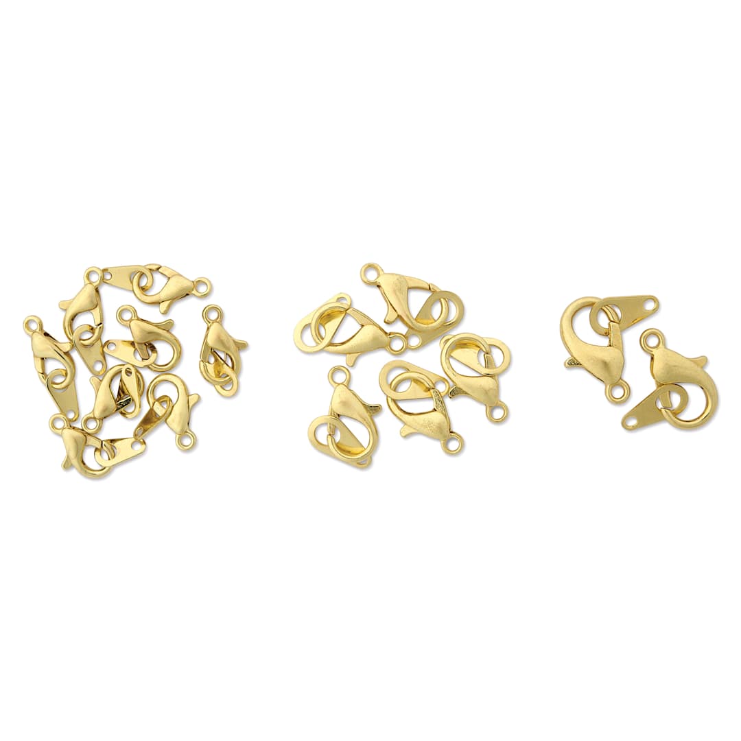 Open in modal - Jewelry Made By Me Lobster Clasps - Pkg of 15, Gold