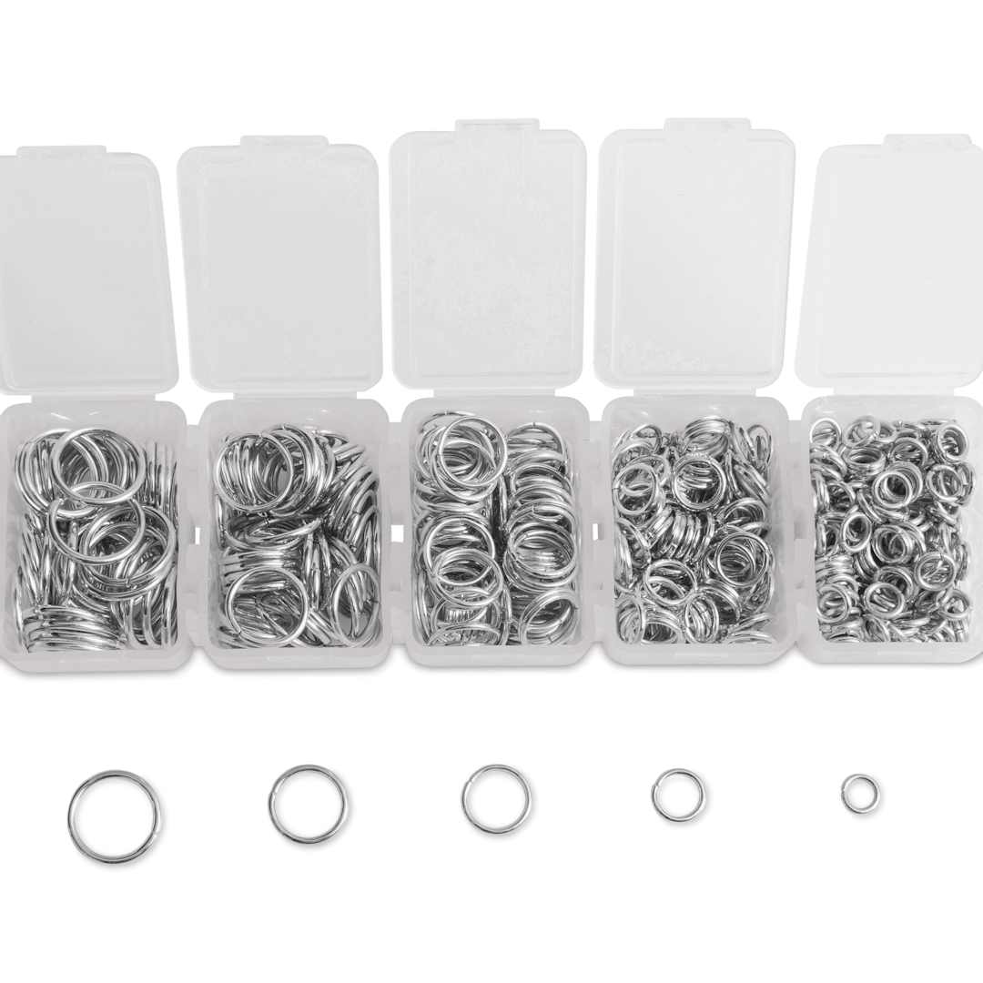 Open in modal - Jewelry Made By Me Essential Jump Rings Set - Pkg of 700, Silver containers for different size rings