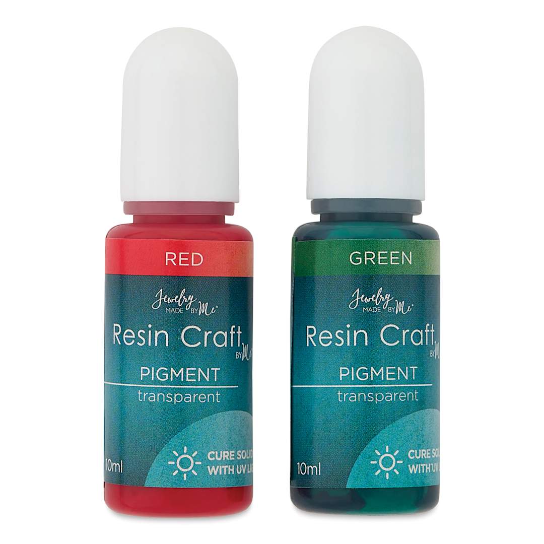 Open in modal - Jewelry Made By Me Liquid Pigment - Set of 2, Red and Green, 10 ml Bottles