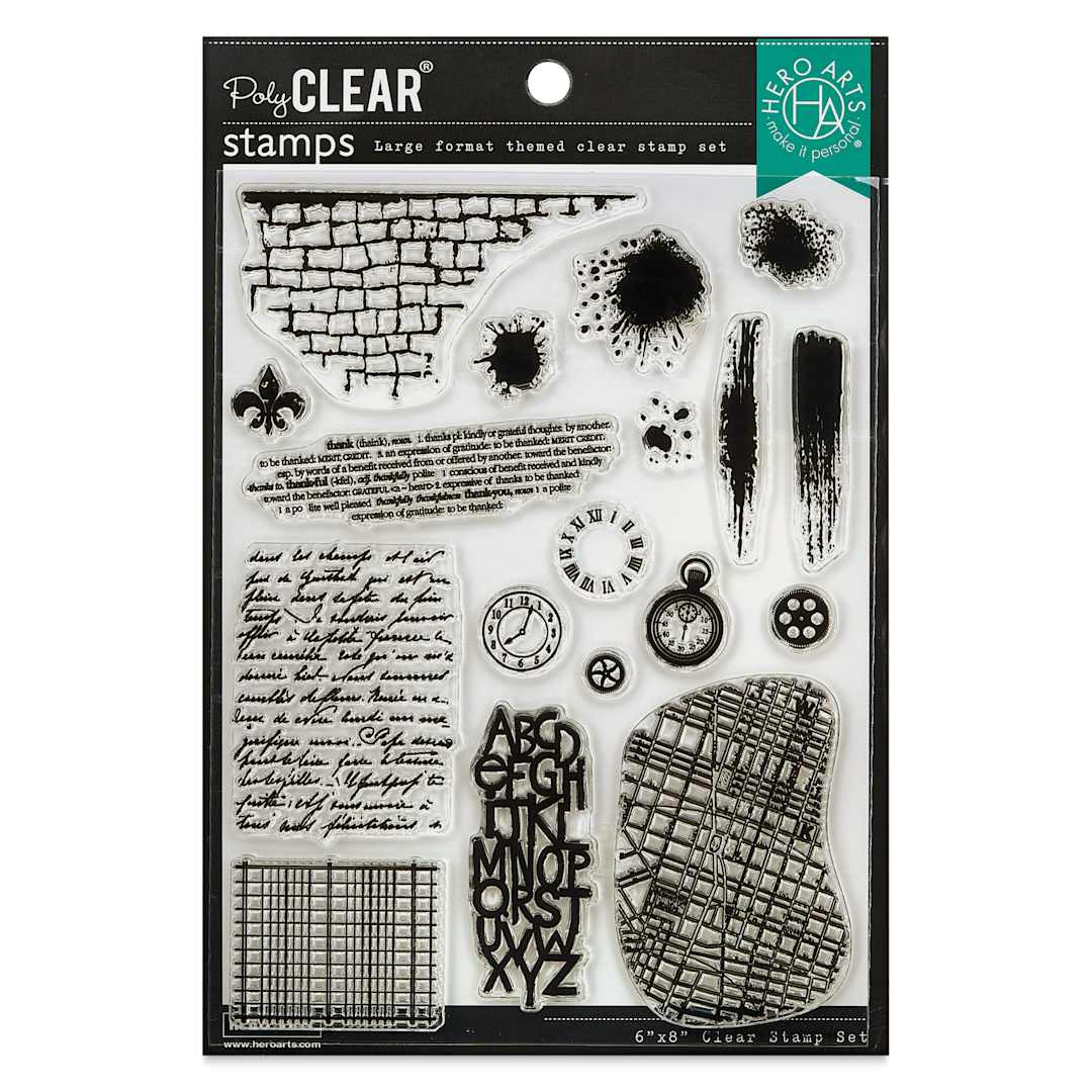 Open in modal - Hero Arts Textures Clear Stamp Set - Set of 6, Mixed, front of packaging