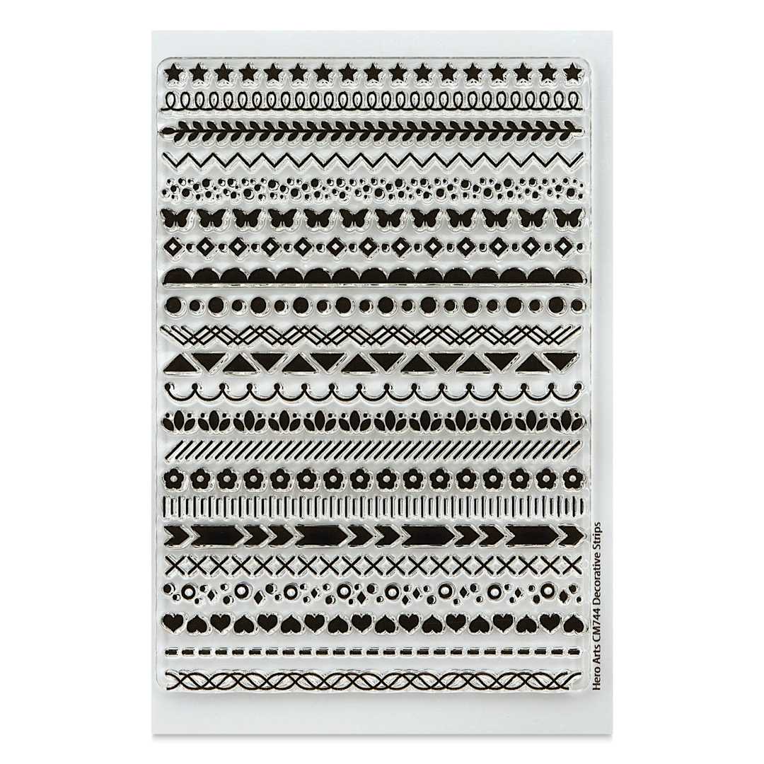 Open in modal - Hero Arts Decorative Patterns Clear Stamp Sets - Pkg of 22, Strips