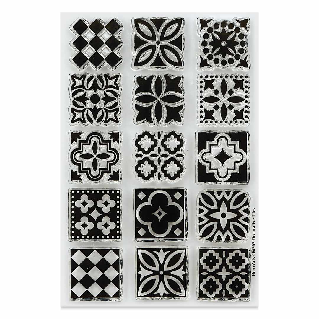 Open in modal - Hero Arts Decorative Patterns Clear Stamp Sets - Pkg of 15, Tiles