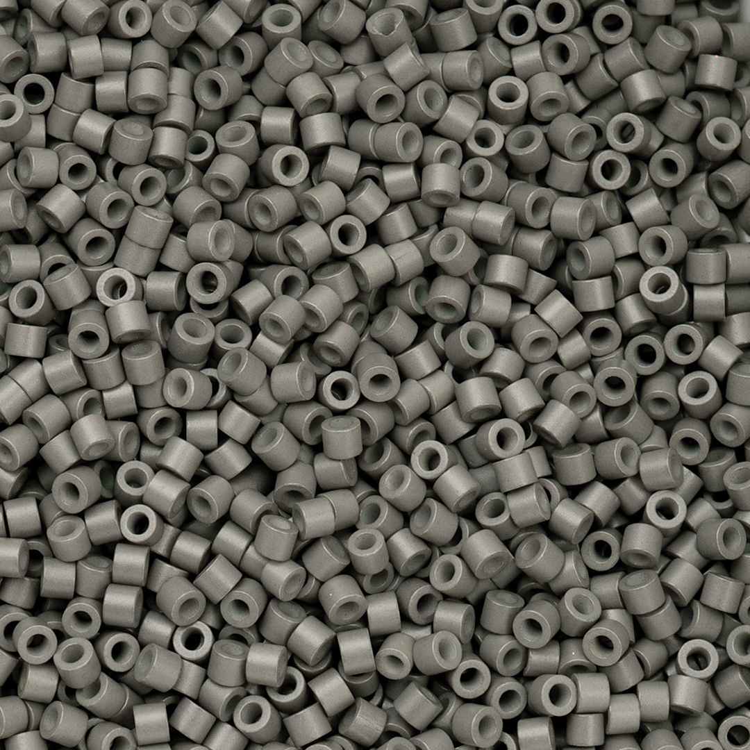 Open in modal - John Bead Cylin 11/0 Cylindrical Seed Beads - Grey Opaque