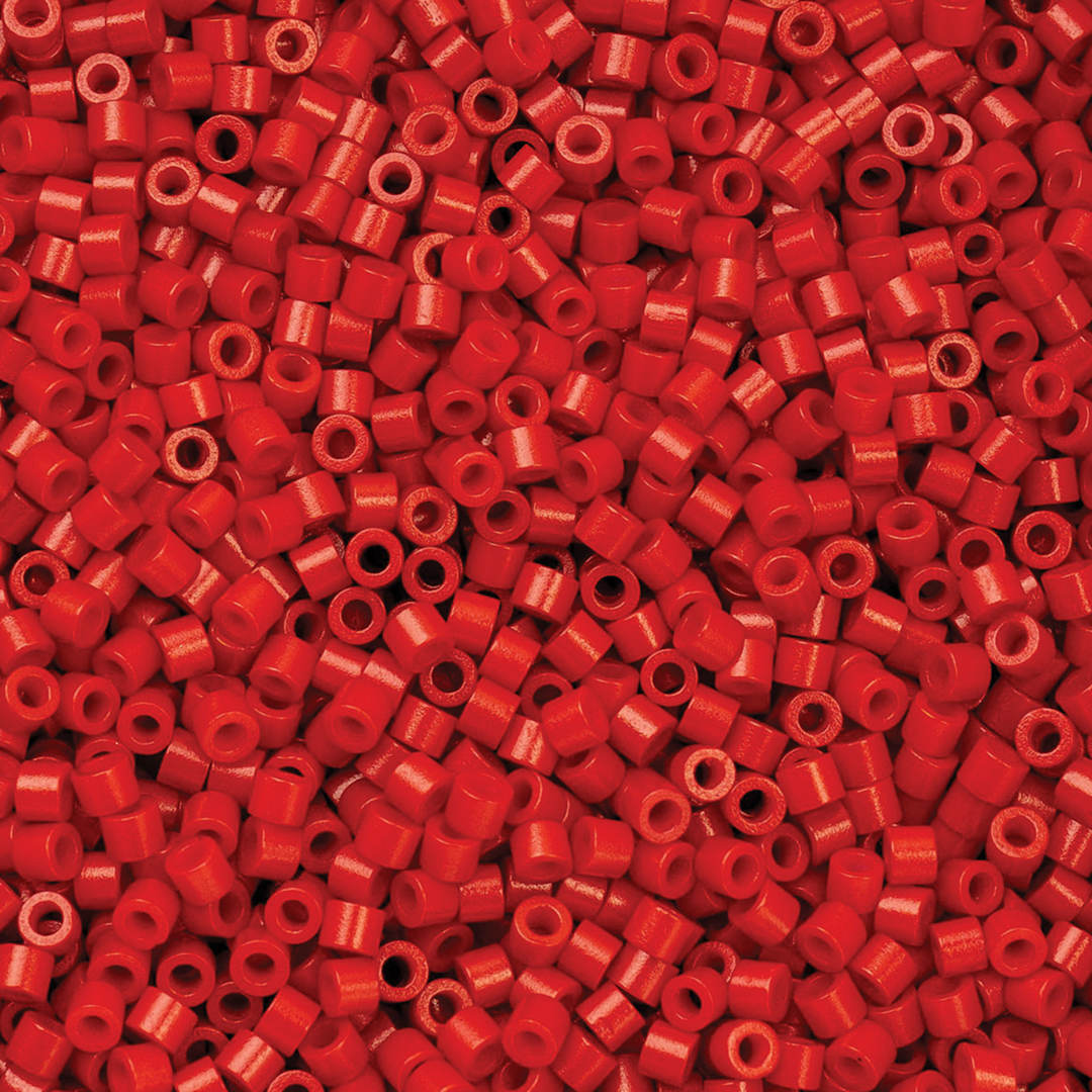 Open in modal - John Bead Cylin 11/0 Cylindrical Seed Beads - Red Opaque