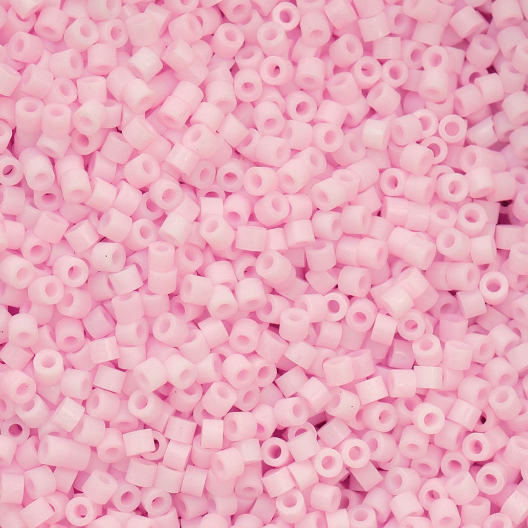 Open in modal - John Bead Cylin 11/0 Matte Macaron Cylindrical Seed Beads - Pink Cotton Candy