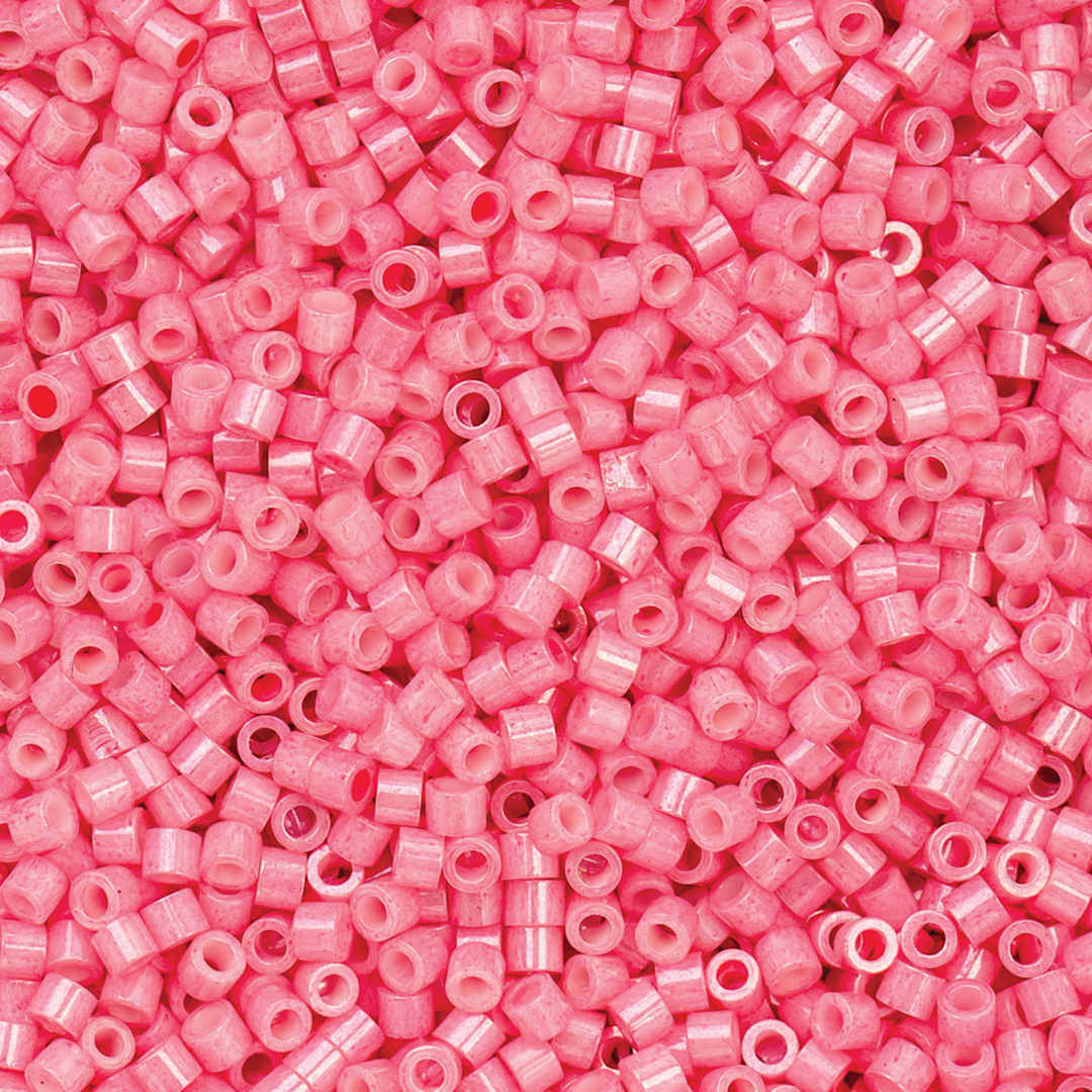 Open in modal - John Bead Cylin 11/0 Cylindrical Seed Beads - Pink Carnation Opaque
