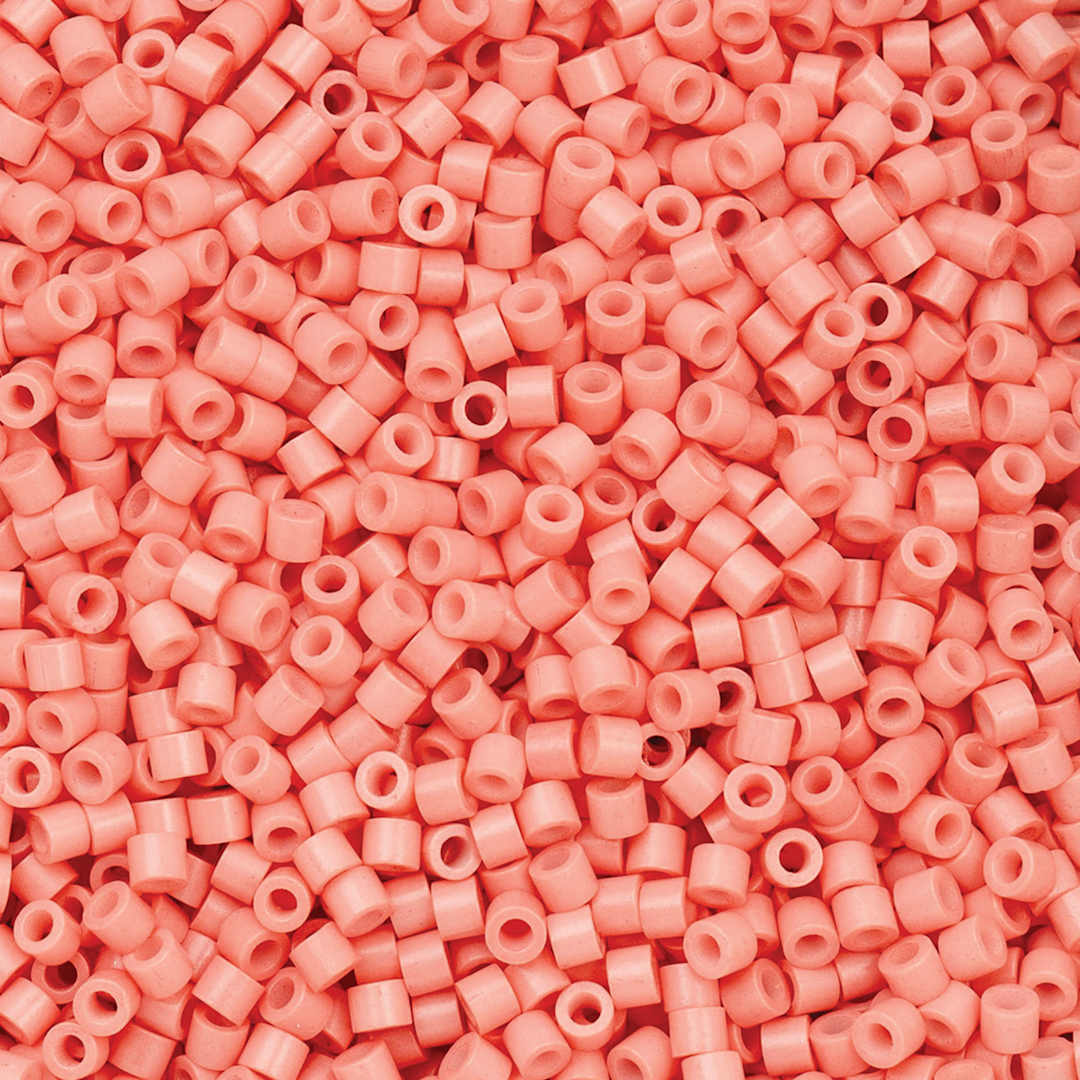 Open in modal - John Bead Cylin 11/0 Cylindrical Seed Beads - Soft Coral Pink Opaque