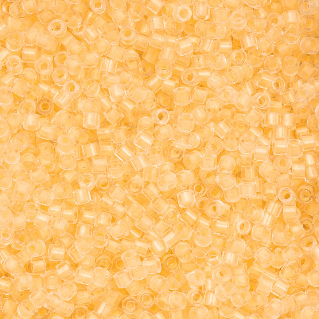 Open in modal - John Bead Cylin 11/0 Glow in the Dark Cylindrical Seed Beads - Light Yellow, 25g