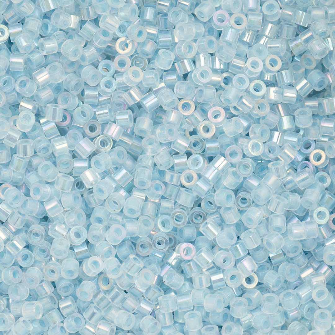 Open in modal - John Bead Cylin 11/0 Glow in the Dark Cylindrical Seed Beads - Blue AB, 25g