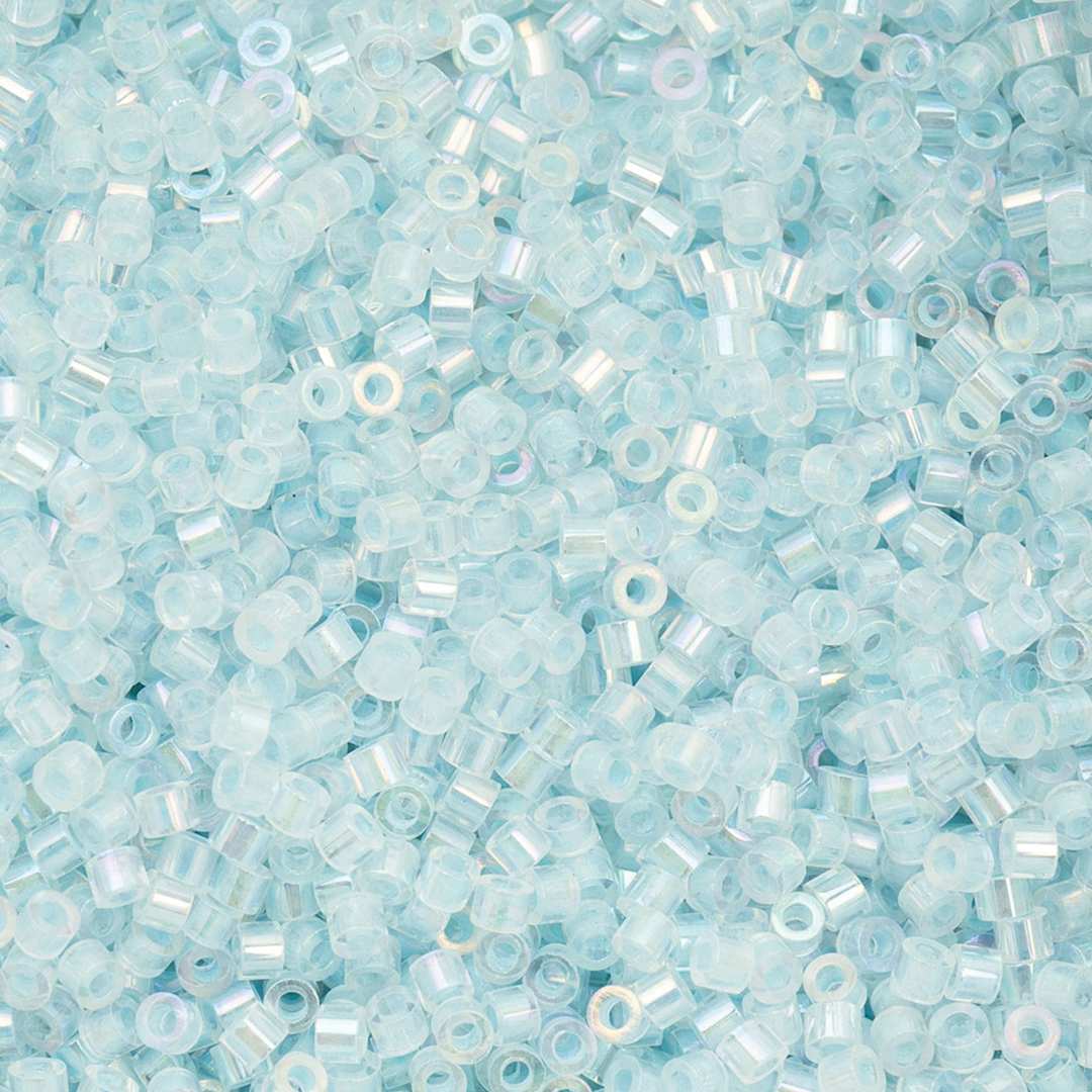 Open in modal - John Bead Cylin 11/0 Glow in the Dark Cylindrical Seed Beads - Sky AB, 25g