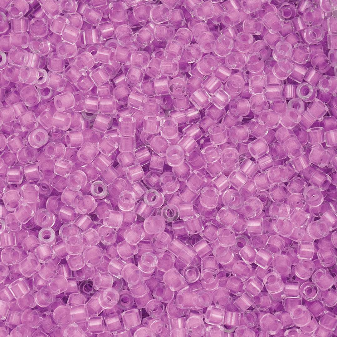 Open in modal - John Bead Cylin 11/0 Glow in the Dark Cylindrical Seed Beads - Purple, 25g