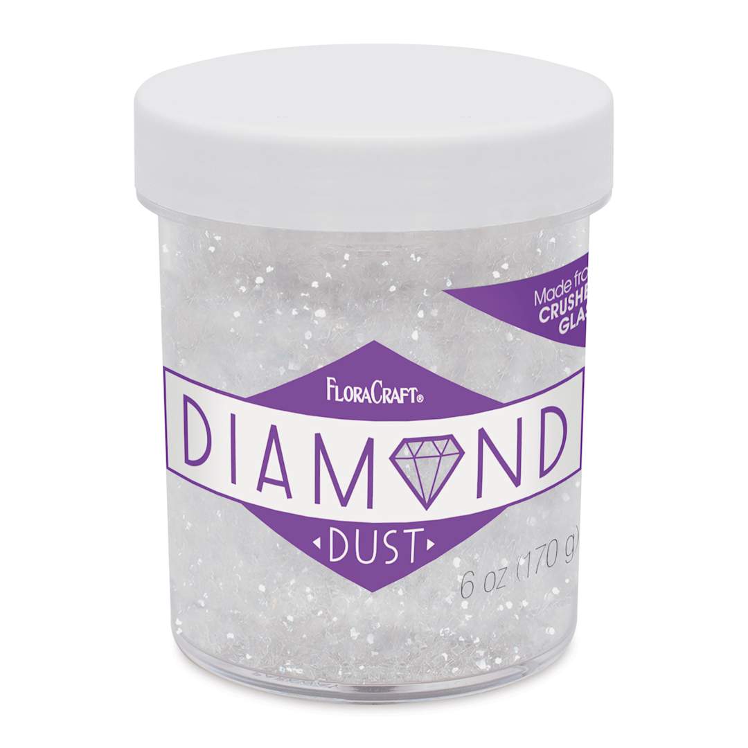 Open in modal - FloraCraft Diamond Dust Crushed Glass Glitter - 6 oz Jar