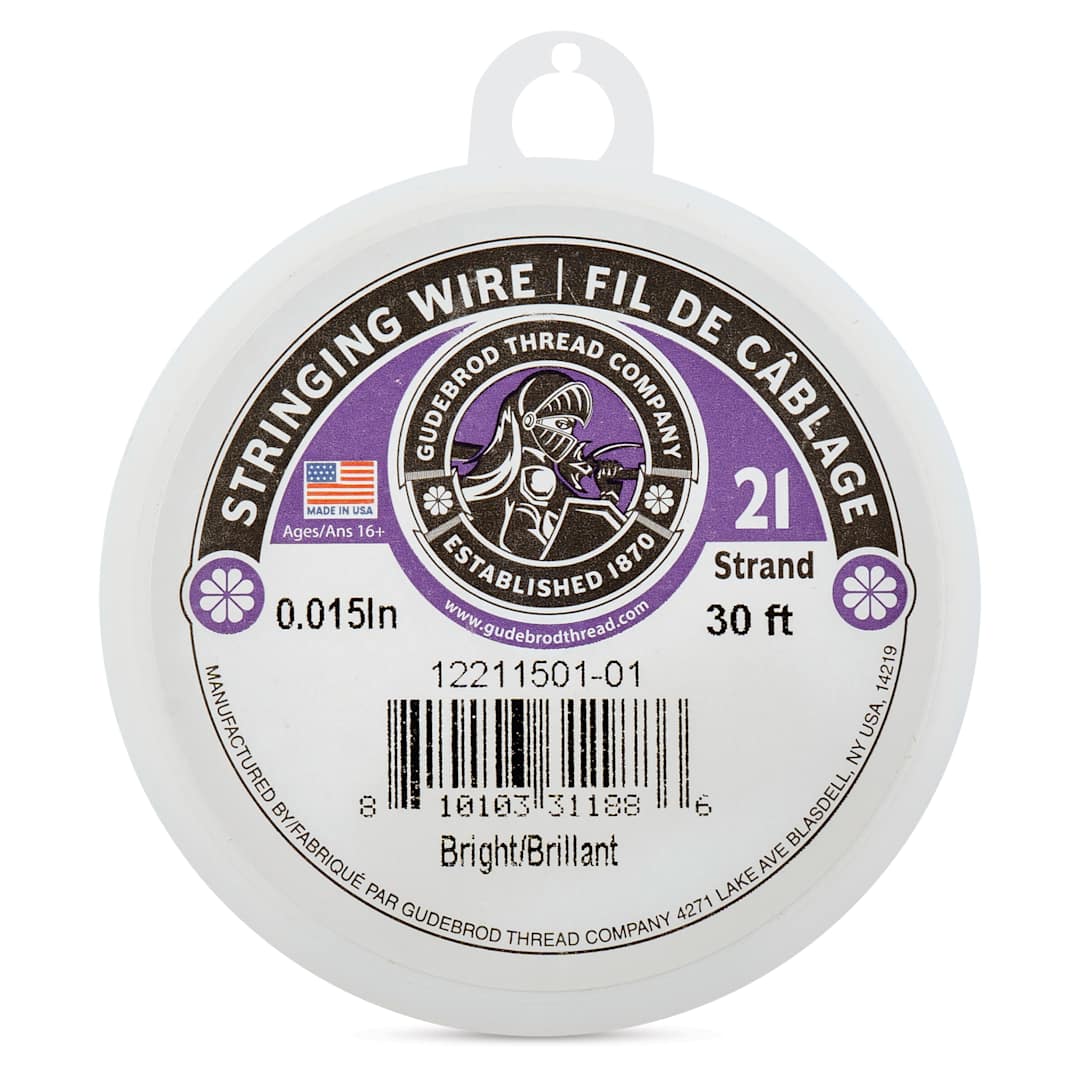 Open in modal - Gudebrod 21 Strand Stainless Steel Stringing Wire - 30' x .015"
