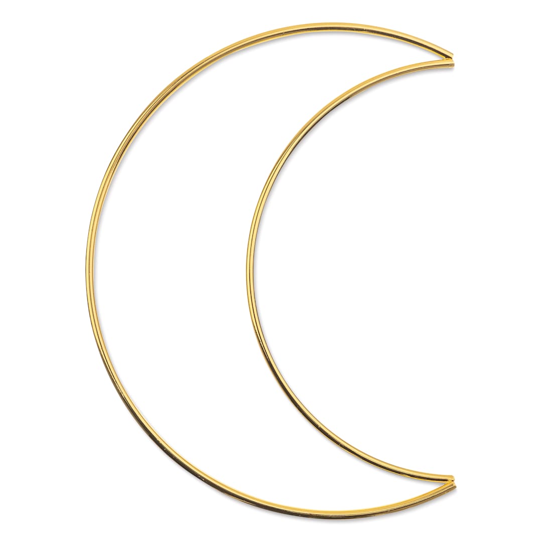 Open in modal - John Bead Iron Metal Shapes Macramé Frame - Moon, 150 mm