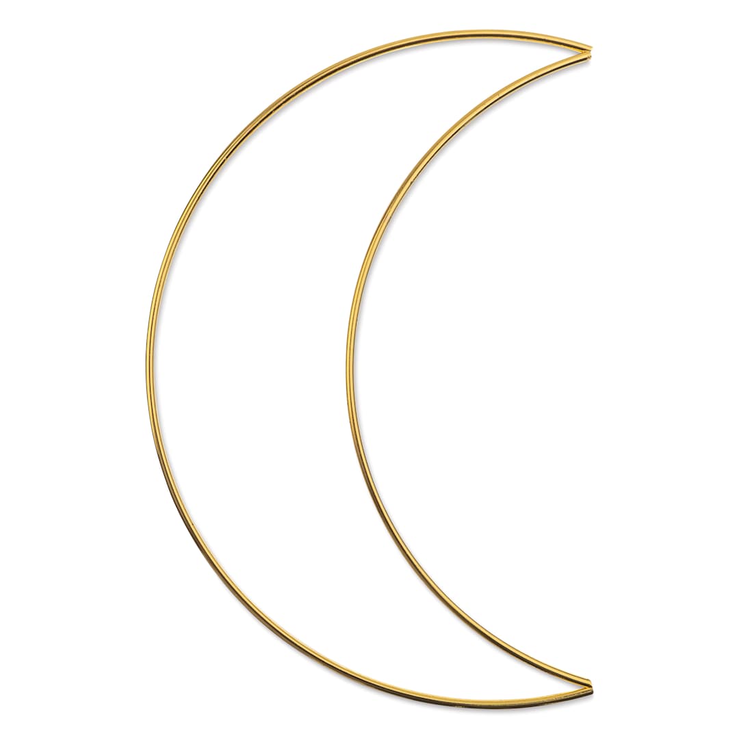 Open in modal - John Bead Iron Metal Shapes Macramé Frame - Moon, 200 mm