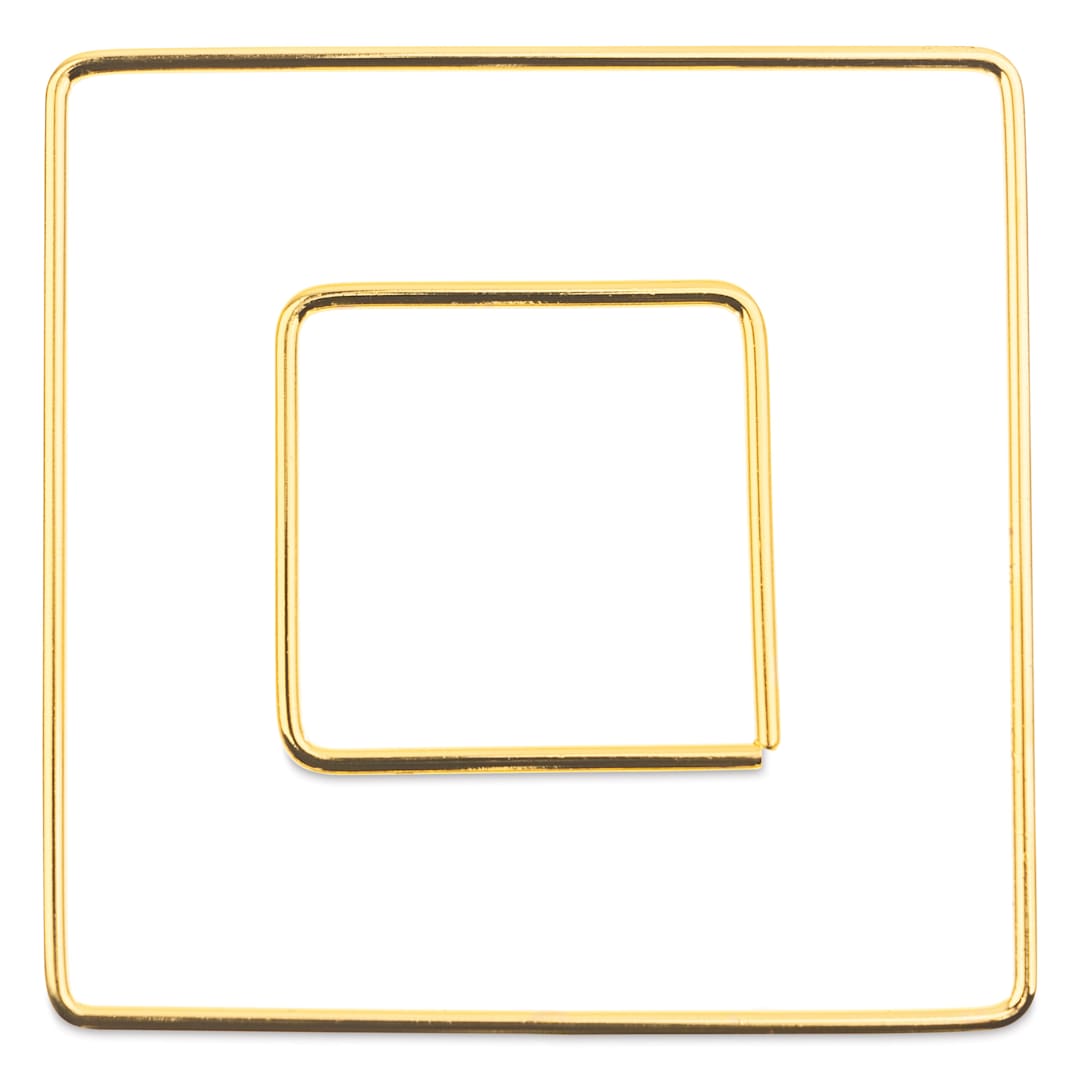 Open in modal - John Bead Iron Metal Shapes Macramé Frames - Pkg of 2, Squares, 50mm and 100mm