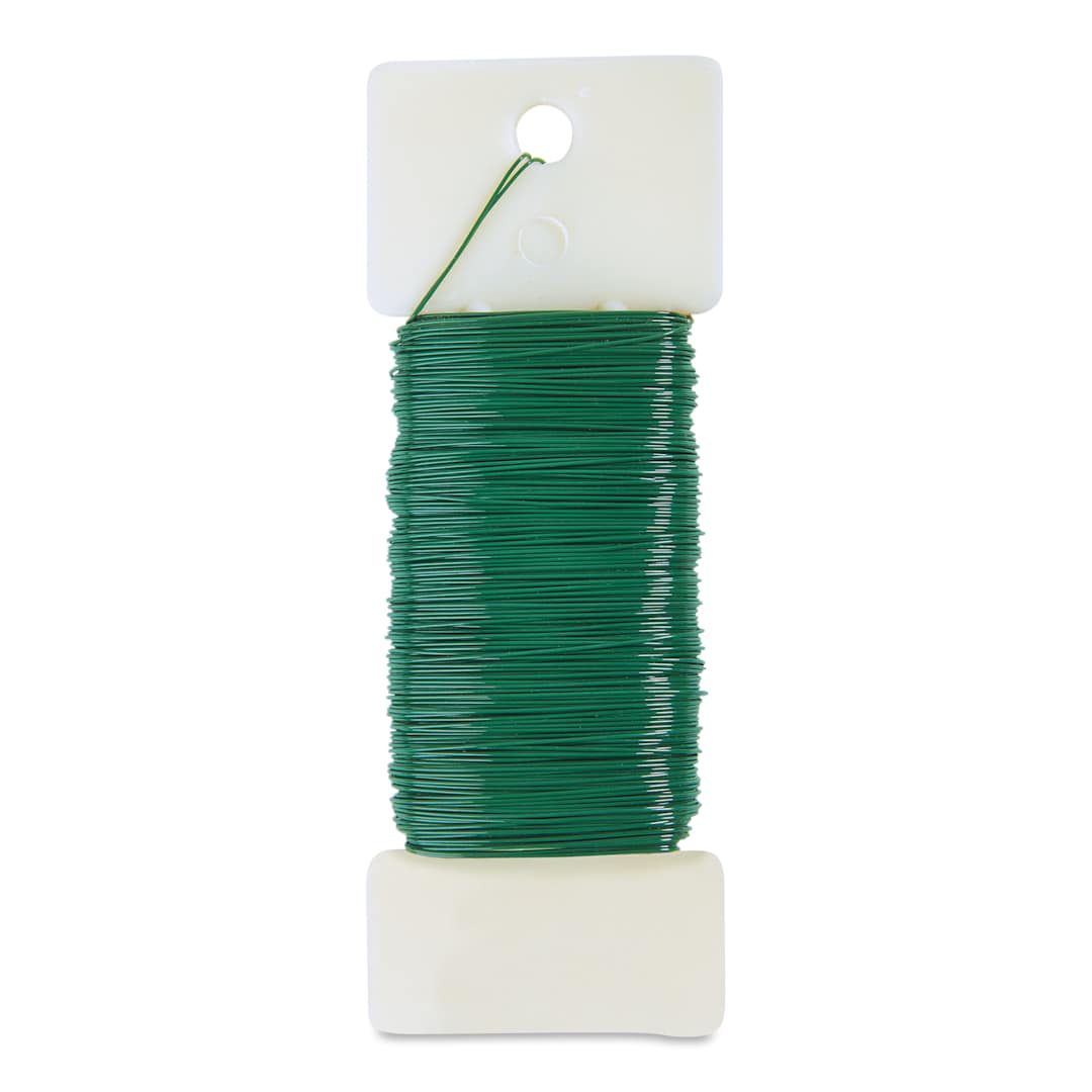 Open in modal - FloraCraft Floral Paddle Wire - Green, 24 gauge