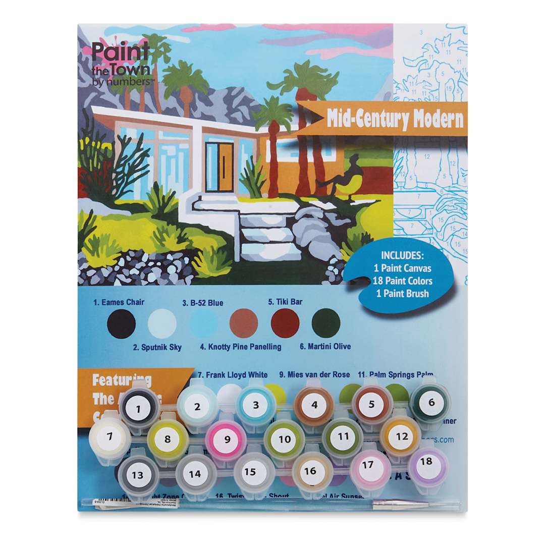 Open in modal - Paint The Town By Numbers Mid Century Modern Kit