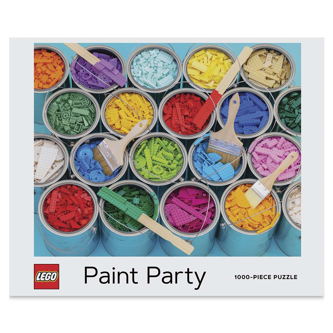 Open in modal - LEGO Paint Party 1,000 Piece Puzzle - Front view of package