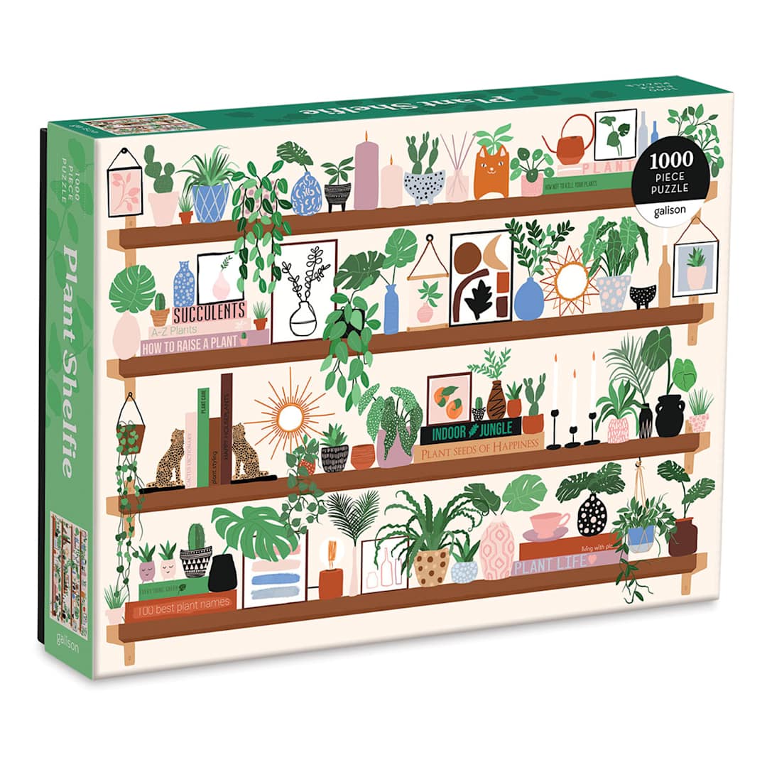 Open in modal - Galison Plant Shelfie 1,000 Piece Puzzle, In Box