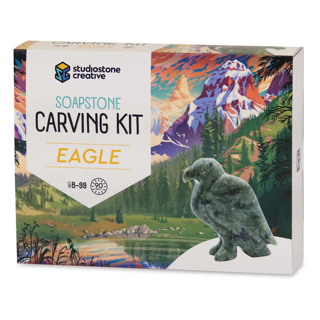 Open in modal - StudioStone Creative Eagle Soapstone Carving Kit