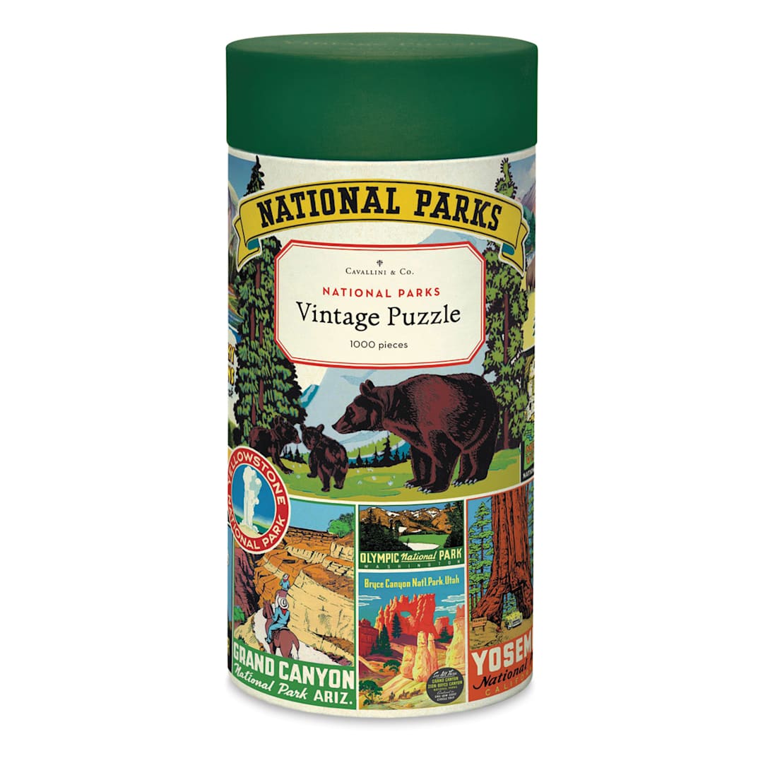 Open in modal - Cavallini Vintage National Parks 1,000 Piece Puzzle (packaging)