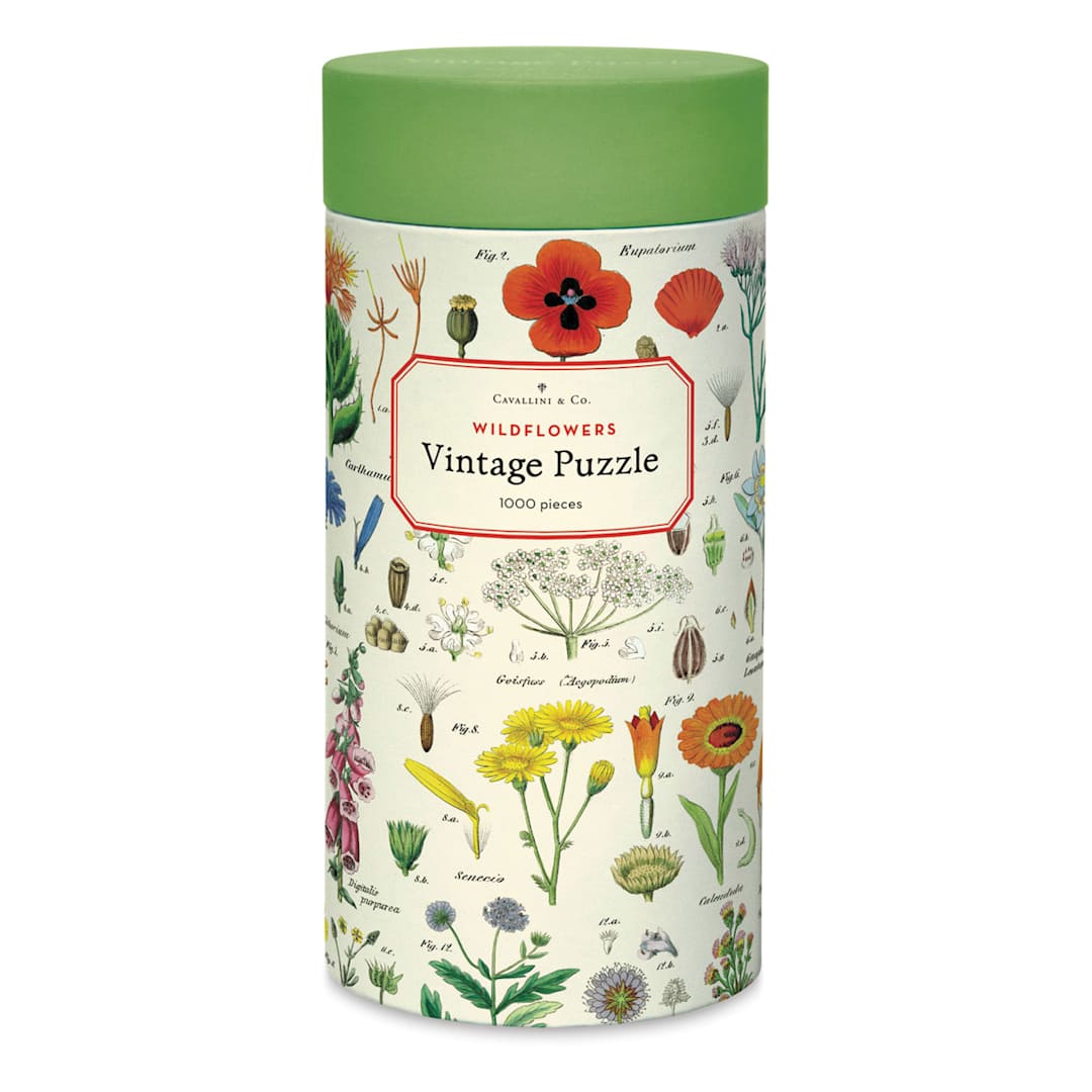 Open in modal - Cavallini Vintage Wildflowers 1,000 Piece Puzzle (packaging)