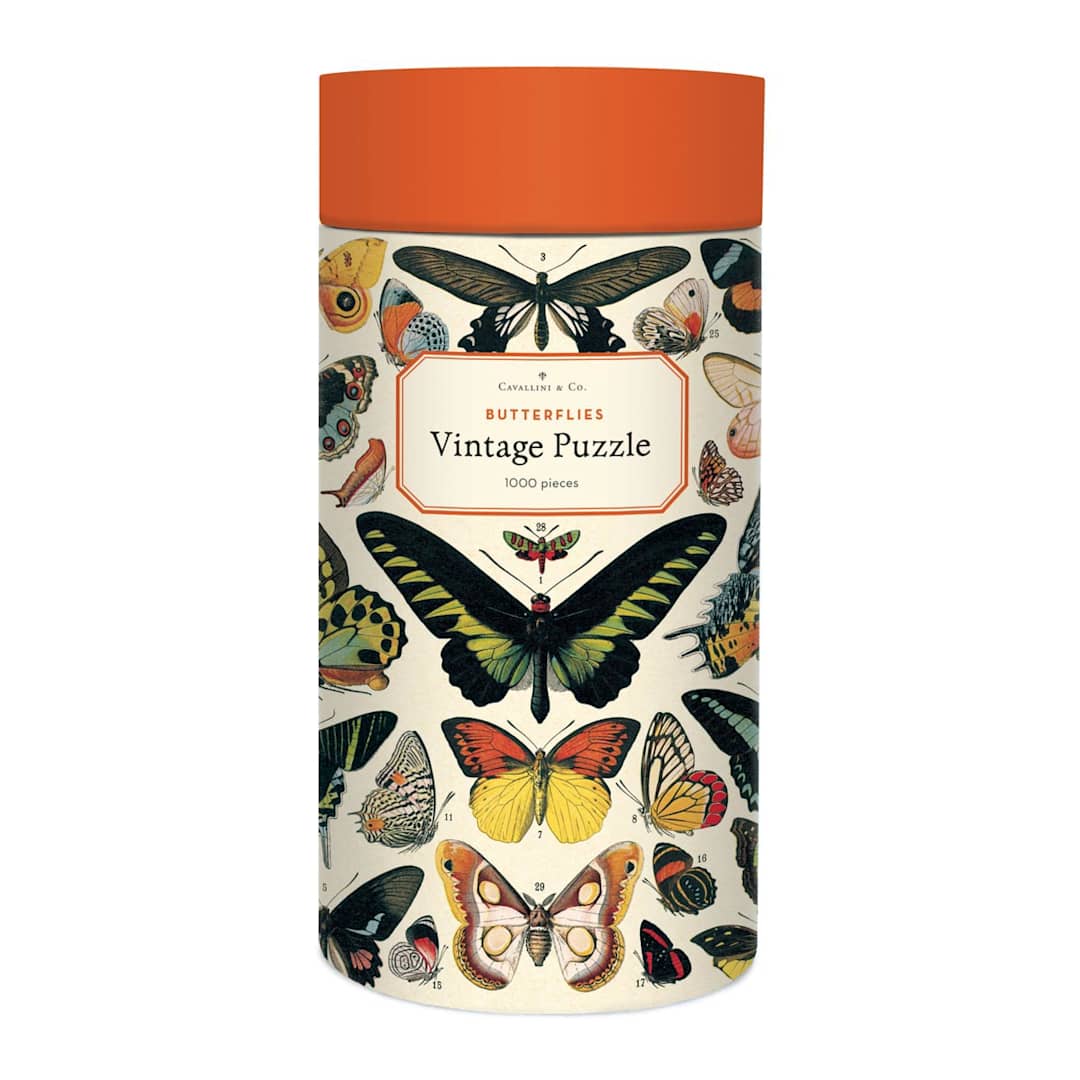 Open in modal - Vintage Inspired 1,000-Piece Puzzles Butterflies