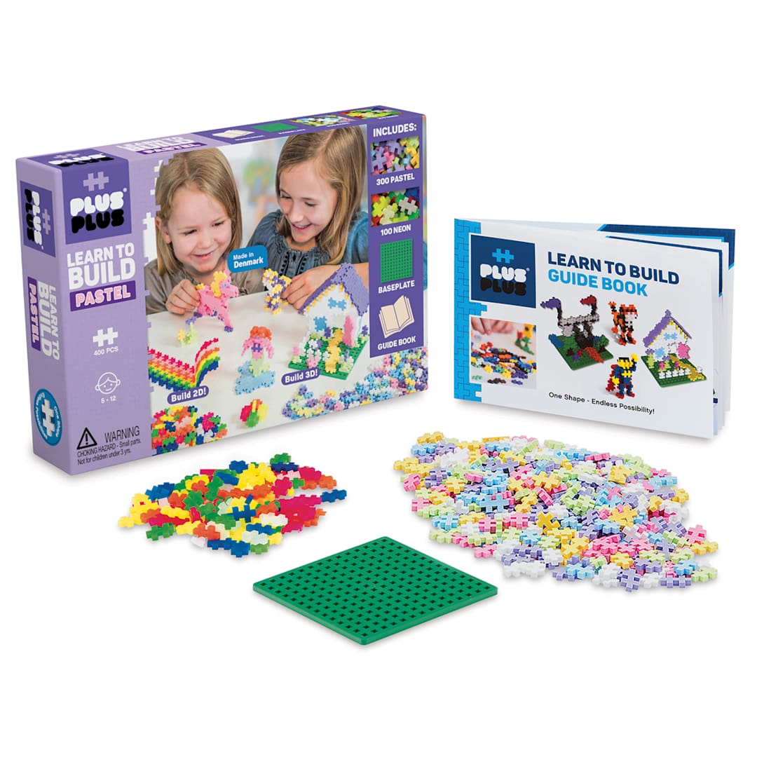 Open in modal - Plus-Plus Learn To Build Pastel Colors Set, Set Contents